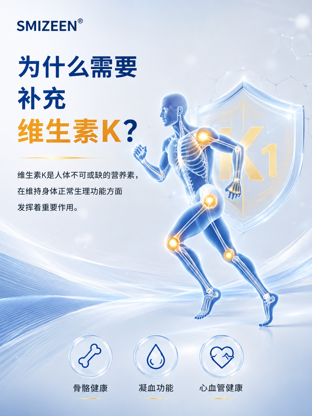 维生素K1与骨骼及正常凝血功能科普