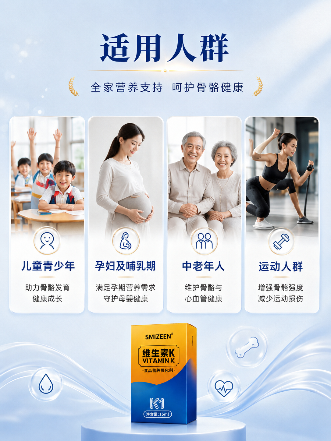 SMIZEEN维生素K1不同人群营养需求提示